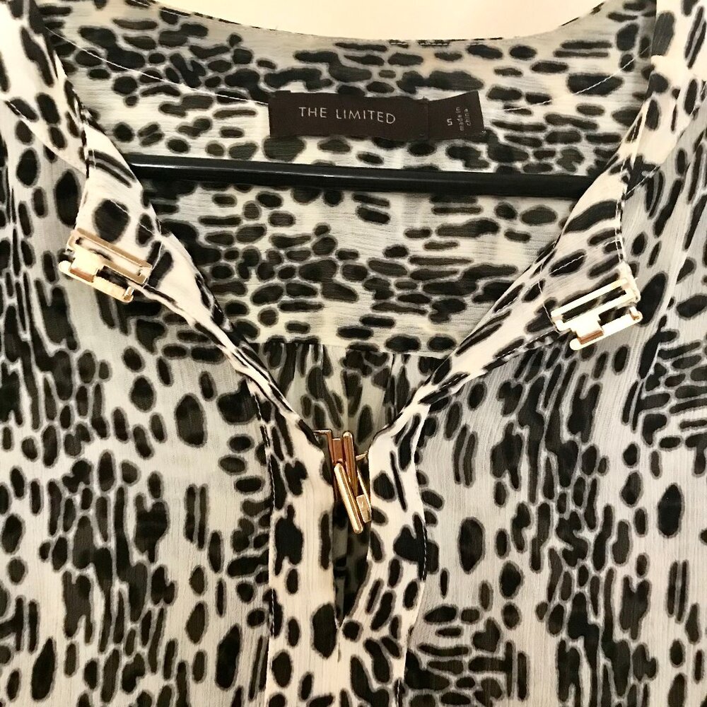 The Limited | Off-White & Black Blouse, New